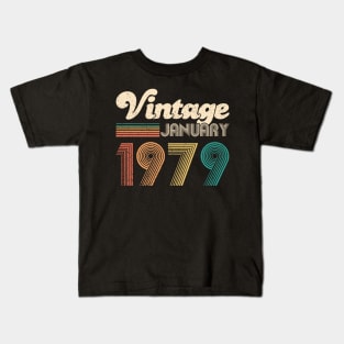 40th Birthday Gift - Vintage January 1979 Classic Women Men Kids T-Shirt